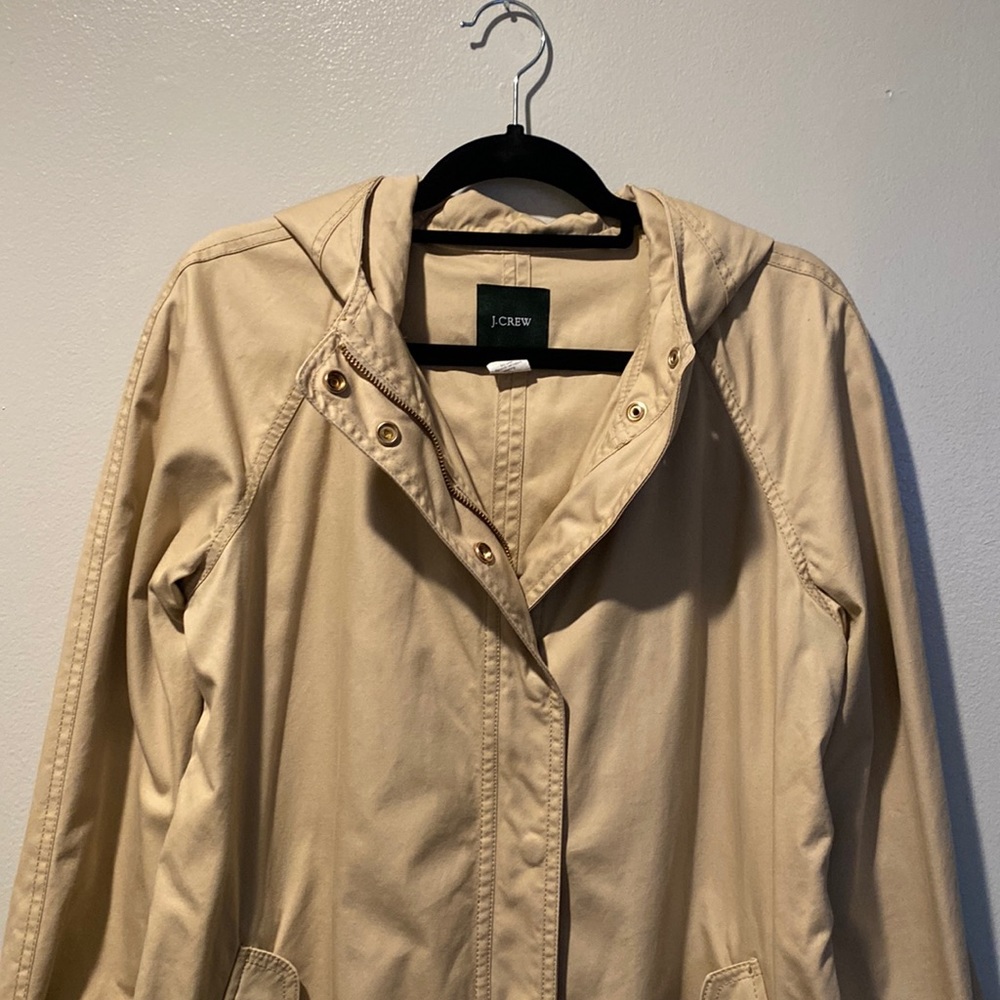 JCrew Spring Jacket w Hood - no belt